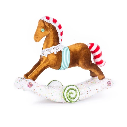 Dekoráció MagicHome Karácsony, Candy Line mézeskalács hintaló, 30x12x26 cm