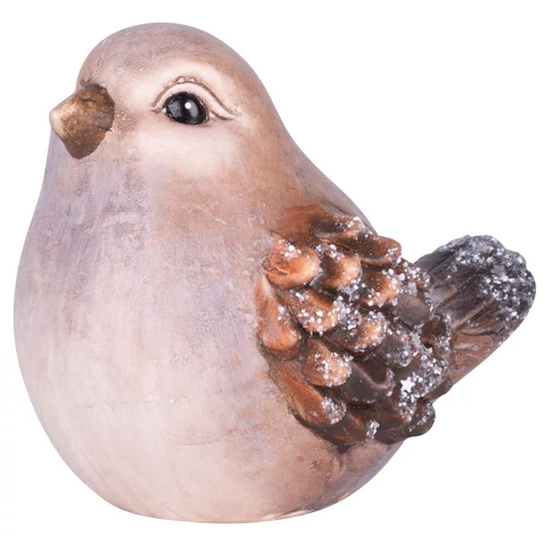 Dísz MagicHome karácsonyi, Barna madár, terrakotta, 10,5x8x8,5 cm