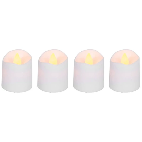 Gyertya MagicHome, karácsonyi, LED, 4 db-os készlet, egyszerű világítás, 3,8x5 cm, mozgó láng