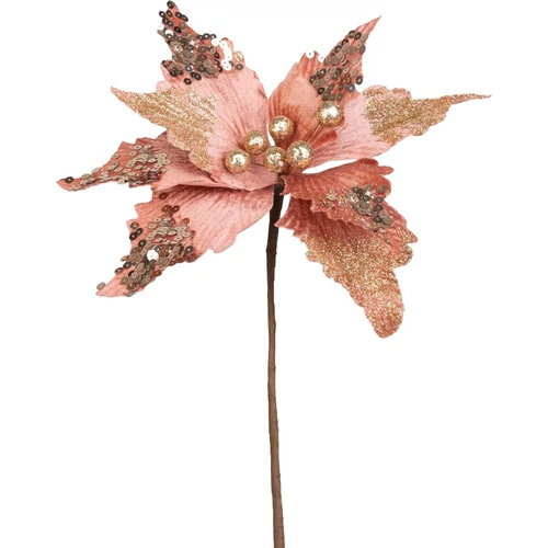 Virág MagicHome, Karácsonyi Mikulásvirág, réz, szár, 46 cm, virágméret: 30 cm