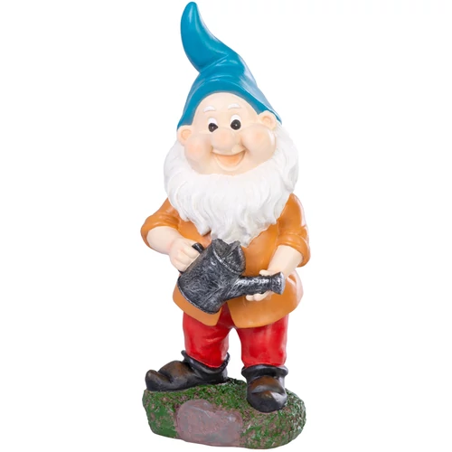 Dekoráció MagicHome, Törpe öntözőkannával, polirezin, 12,5x12x30 cm