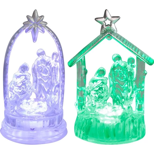 Dekoráció MagicHome Karácsony, Betlehem, színváltós, LED, akril, Display doboz 12 db