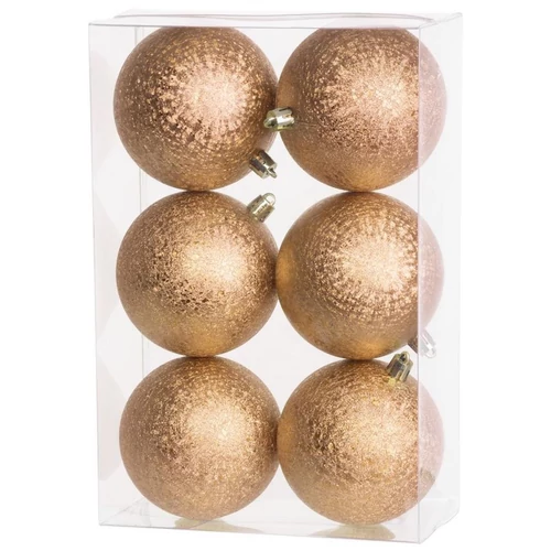 Gömbök MagicHome Karácsony, 6 db, pezsgő, karácsonyfára, 8 cm