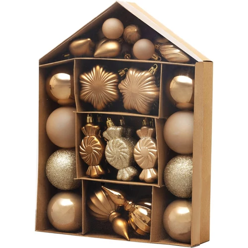 Gömbök MagicHome Karácsony, készlet, 32 db, bronz, vegyes, karácsonyfára