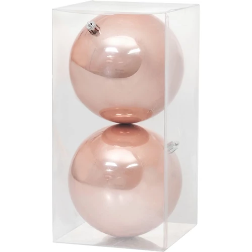 Gömbök MagicHome Karácsony, 2 db, rózsaszín, karácsonyfára, 12 cm