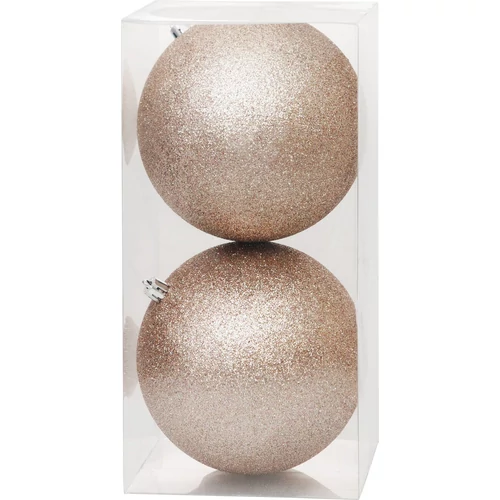 Gömbök MagicHome Karácsony, 2 db, pezsgő, karácsonyfára, 12 cm
