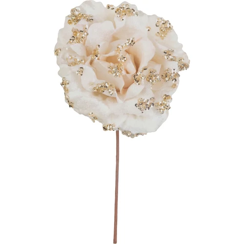 Virág MagicHome, Karácsonyi rózsa, krémszínű, 17 cm, virágméret: 9 cm0501000030218