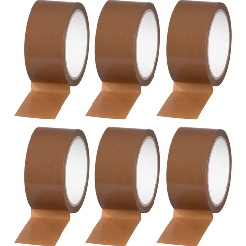 Szalag Strend Pro, 48 mm, Hossz: 50 m, 45 µm OPP, csomagoló, ragasztó, barna, csomag: 6 db