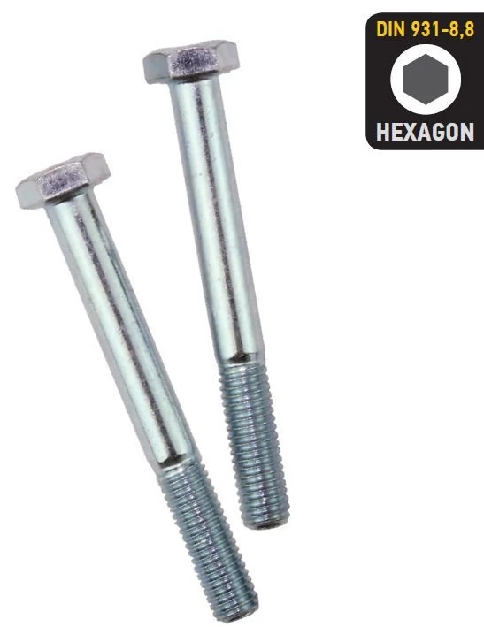 35142 - hatlapfejű fejű BOLTS horganyzott CR 3+ DIN 931-8.8, M12X160 (25db)