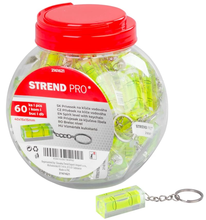 Vízszintező Strend Pro, mini vízmérték, szintező, függő, dobozban, 60 db, 40 x 15 x 15 mm 60db