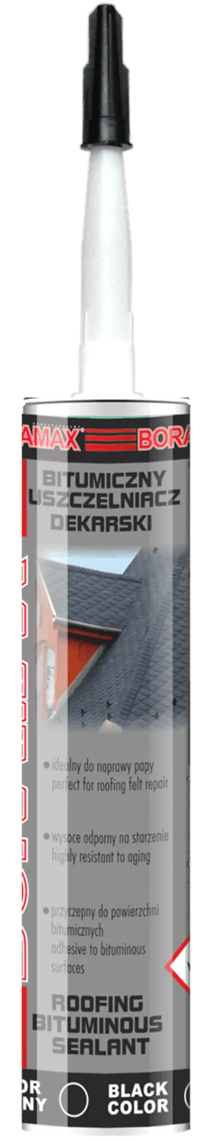 BORAMAX tetőfedő bitumenes zsindely ragasztó fekete 280ml