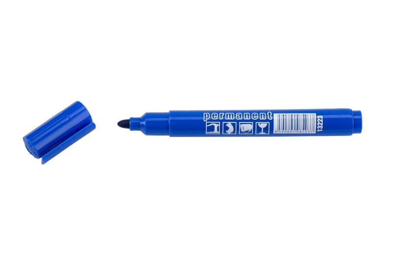 Lev alkoholos jelölőfilc, permanent marker, kerek fejű, kék
