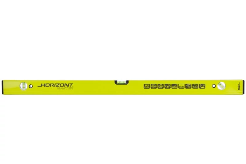Lev Horizont Master alumínium vízmérték 100cm, 3 libellás, gumi vég