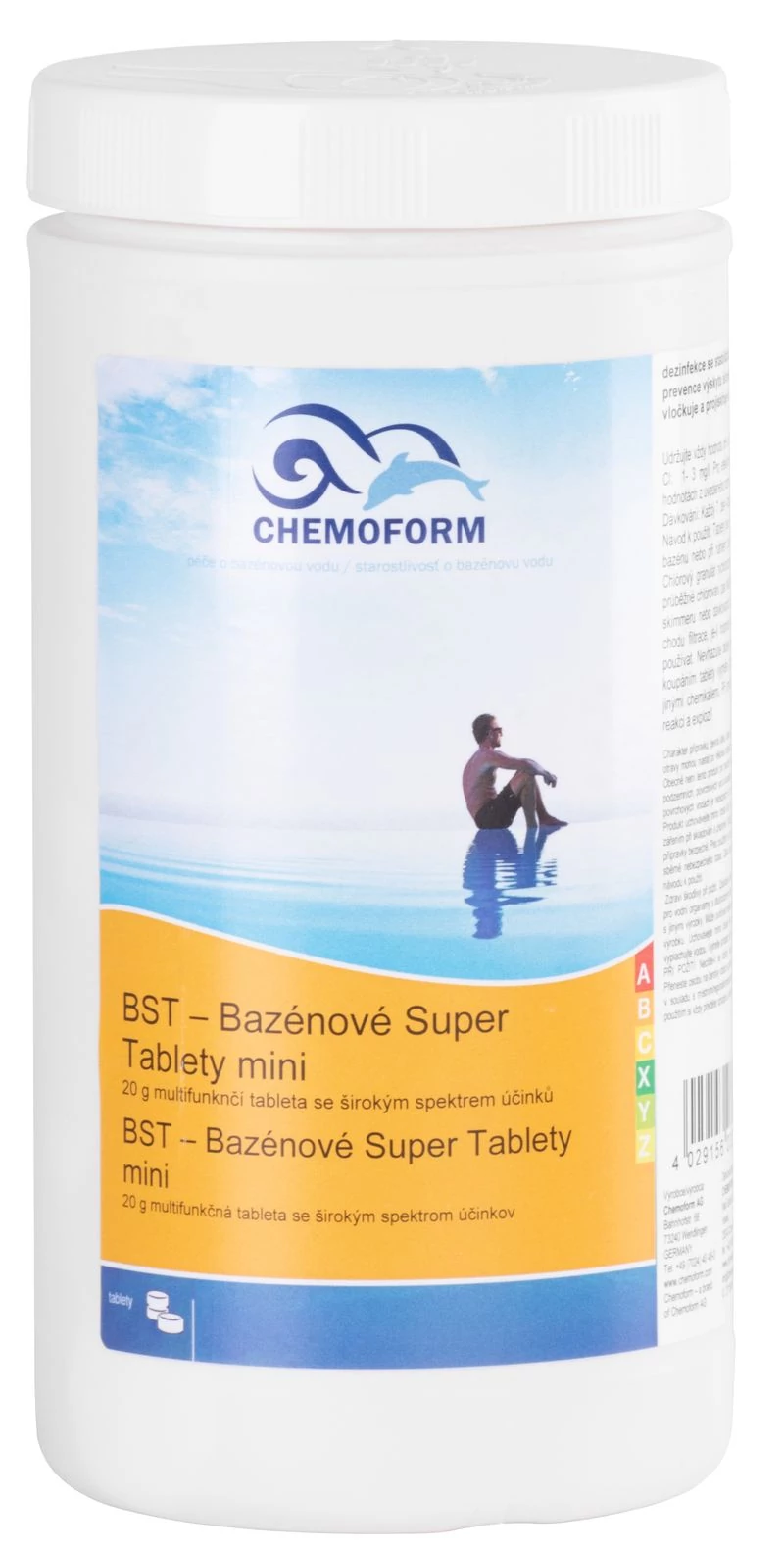 Tabletta Chemoform 8601, 20 g, multifunkciós, lassan oldódó, csomag 1 kg