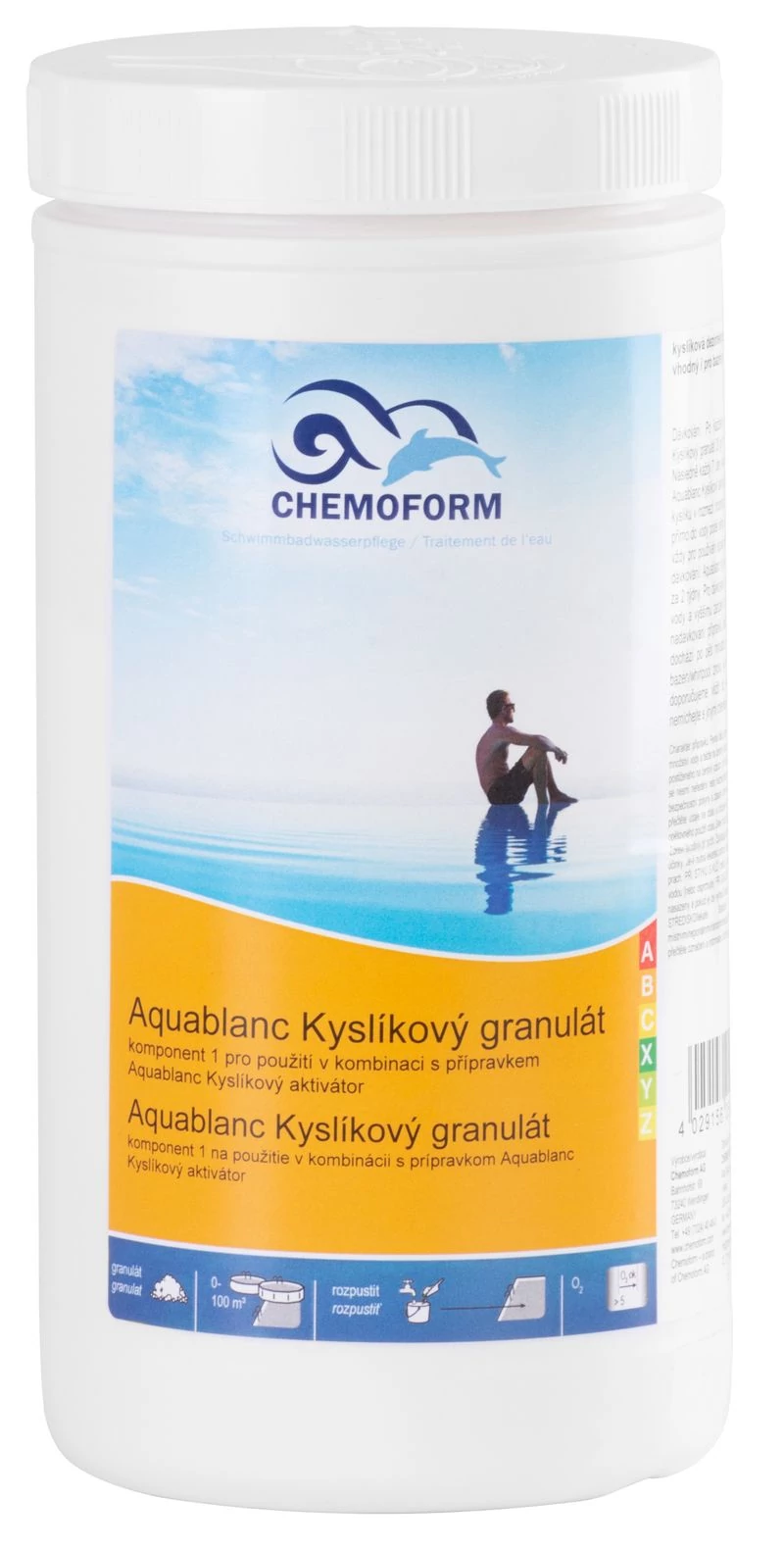 Készítmény Chemoform 0591, medencéhez, Oxigén granulátum, 1 kg
