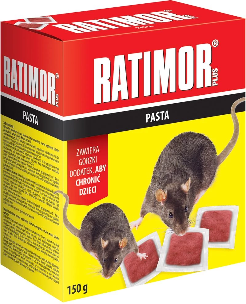Csalétek RATIMOR® Bromadiolon, puha, egerekhez és patkányokhoz, 150 g