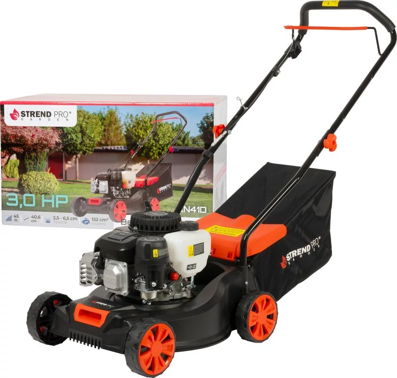 Fűnyíró Strend Pro QN41D, benzinmotoros, 2,2 kW, vágásszélesség 40,6 cm, műanyag, nem önjáró