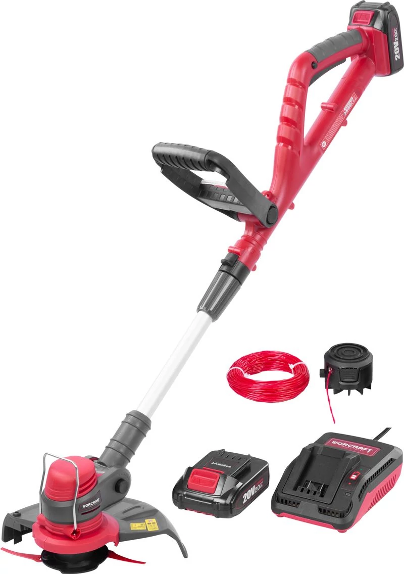 Worcraft szegélynyíró 24 cm, 20V Li-ion, akkumulátor és töltő + pótfej  (D/3)