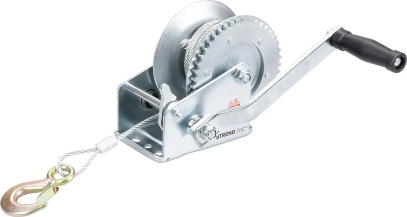 Csörlő Strend Pro HW-100-800, racsnis, kézi, acélkötél L-10 m/4.8 mm, max. 800 kg