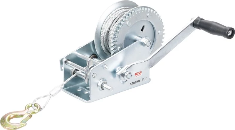 Csörlő Strend Pro HW-100-1350, racsnis, kézi, acélkötél L-10 m/5 mm, max. 1350 kg