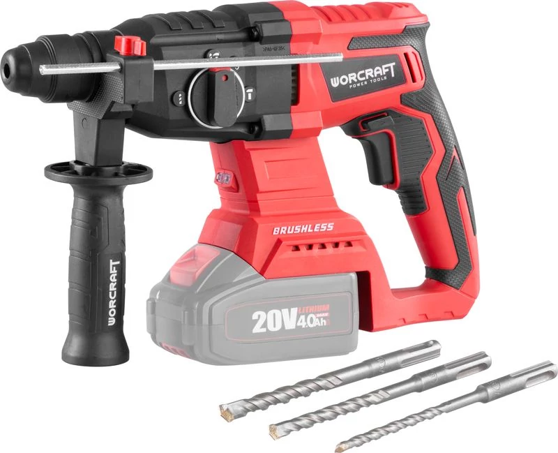 Kalapács Worcraft CRH-S20LiBA, 20V, ShareSYS, SDS+, 3J, szénkefe nélküli