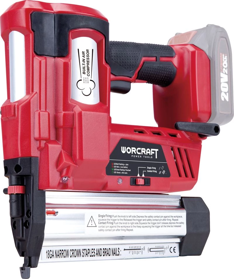 Tűzőgép Worcraft CNS-S20LiH ShareSYS, 20V Li-Ion, szabályozással, LED világítással, U típusú kapcsok
