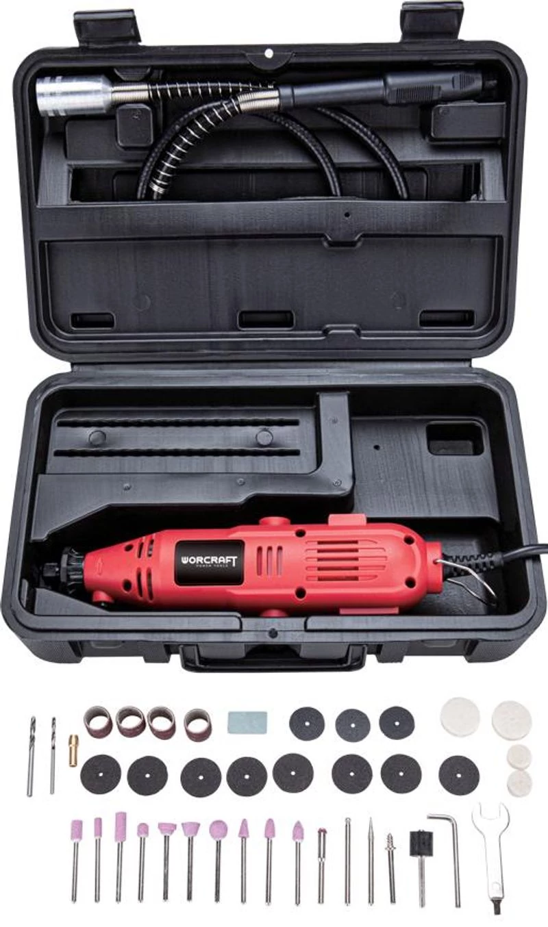 Csiszoló Worcraft EMG01-42, 135W, mini, egyenes, fúráshoz és csiszoláshoz