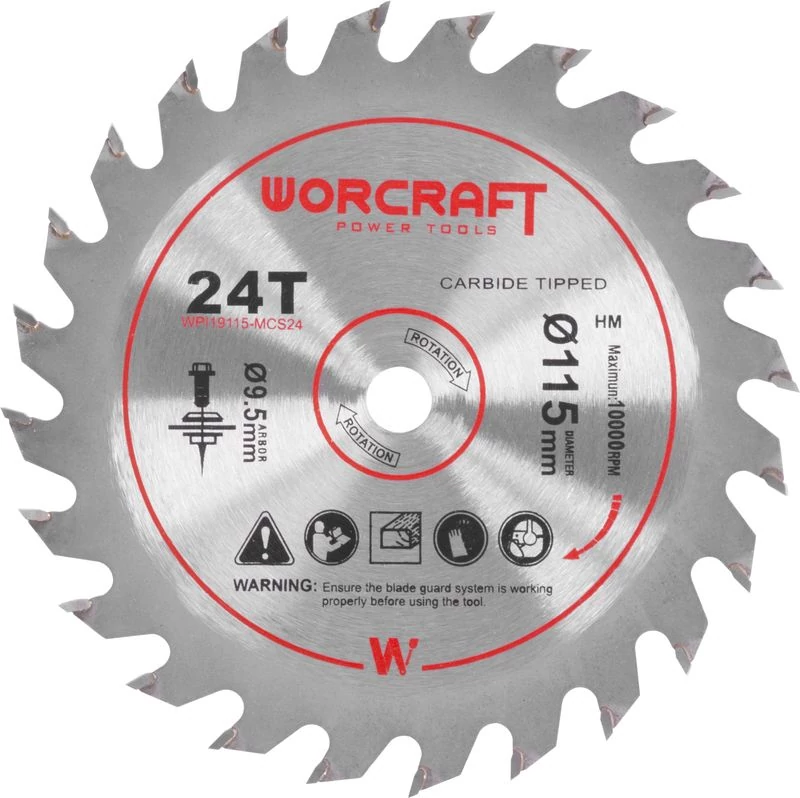 Tárcsa Worcraft CMCS-S20LiB-hez, 115x9,5 mm, 24T, fűrész