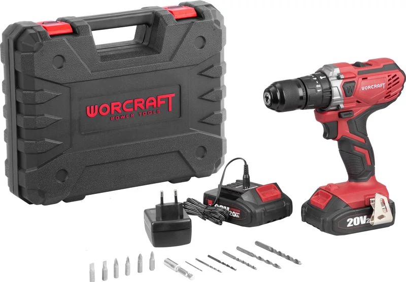 Csavarhúzó Worcraft CHD-S20LiWB ShareSYS, 20V, 2x Li-ion 2.0 Ah, szénkefe nélküli, SZETT kofferben