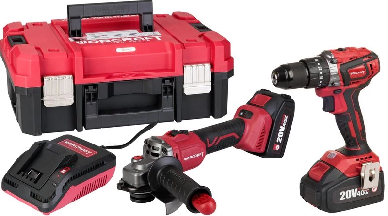 Készlet Worcraft XCUBE001 ShareSYS Toolbox, csavarhúzó CHD-S20LiBA + sarokcsiszoló CAG-S20LiBS-125 m