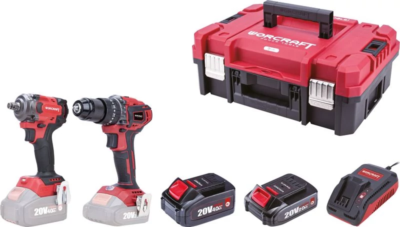Készlet Worcraft XCUBE031 ShareSYS Toolbox, ütvecsavarozó 450 Nm, csavarhúzó 50 Nm, 1x 2.0 Ah akkumu