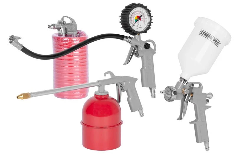 Kompresszor készlet Airtool W-2005A1, 5 részes, festékszóró/lefúvó/felfújó/permetező/tömlő0500000091