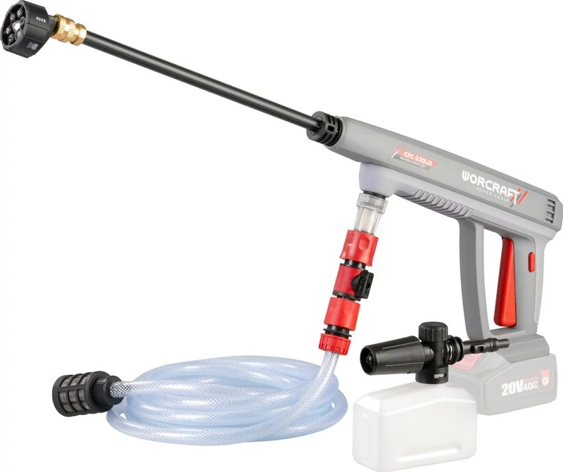 Pisztoly Worcraft CPC-S20LiD ShareSYS, nagynyomású tisztító, STRONG PRESSURE, akku nélkül