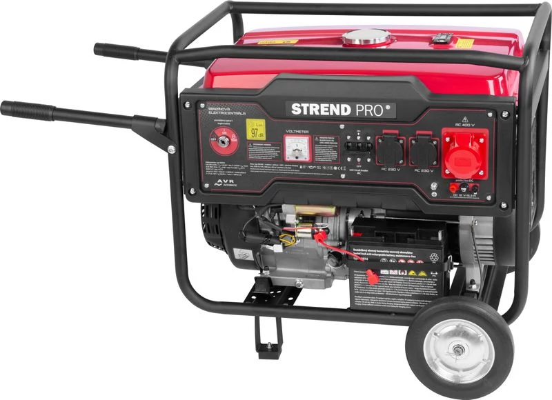 Áramfejlesztő Strend Pro KM8000-A, 6,5/6.0 kW, elektromos indítással, benzinmotoros