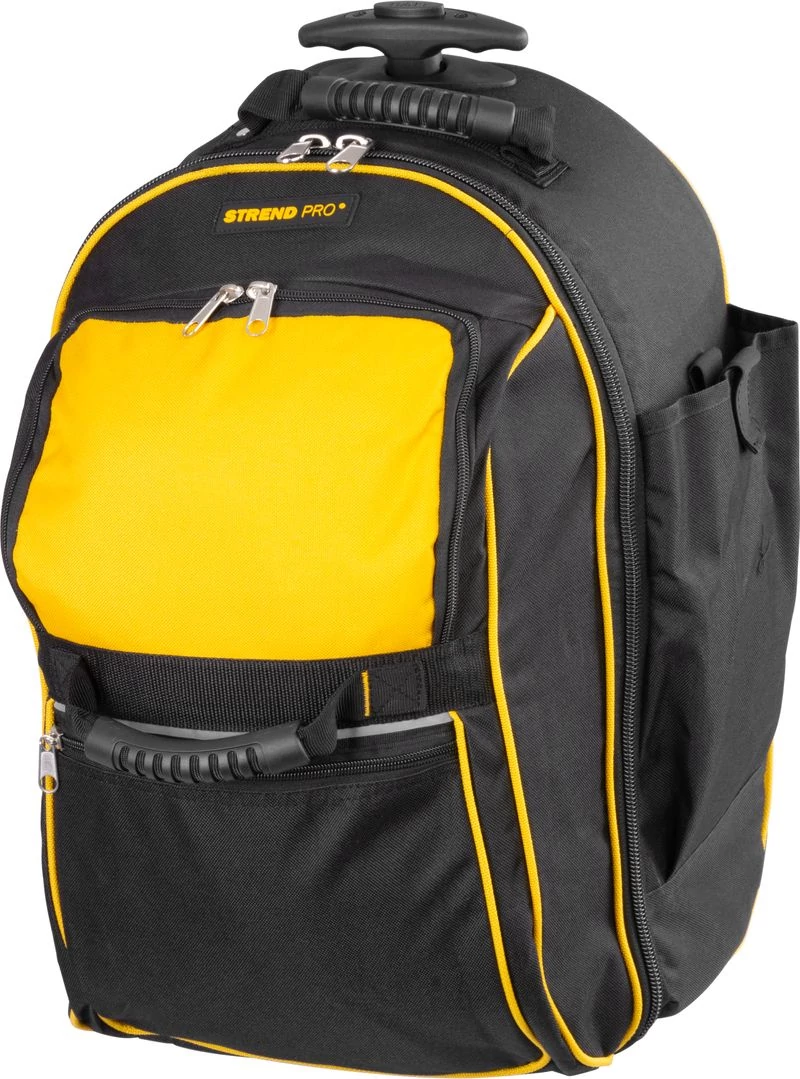 Hátizsák Strend Pro, textil, bőrönd, kerekekkel, teleszkópos fogantyúval, szerszámokhoz, max. 20 kg,
