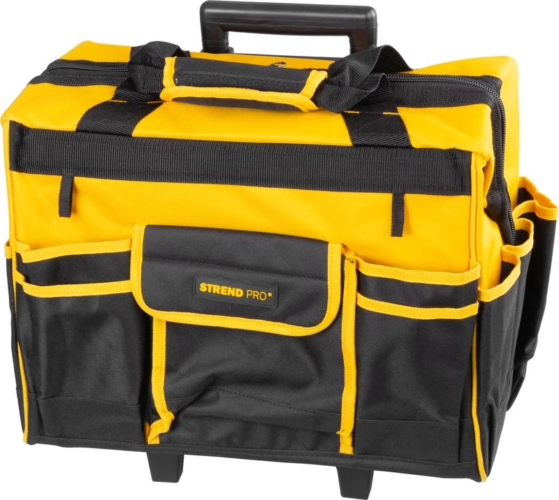Táska Strend Pro, textil, bőrönd, kerekekkel, teleszkópos fogantyúval, szerszámokhoz, max. 20 kg, 44
