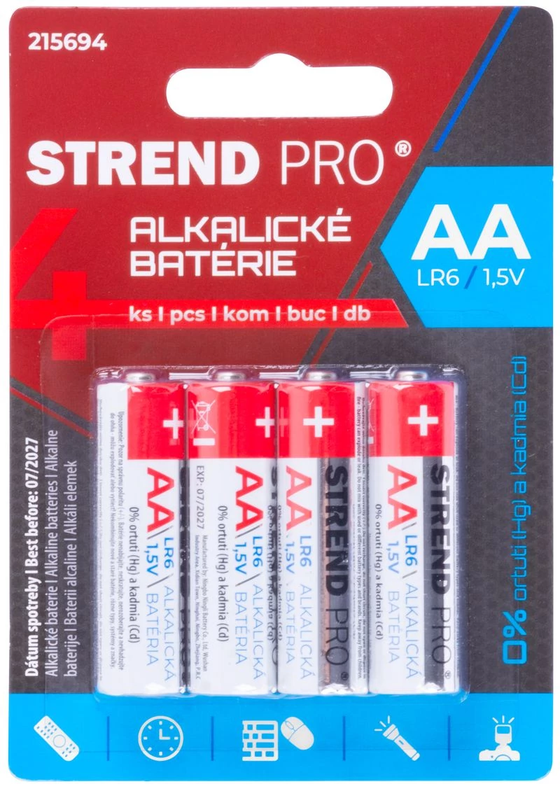 Akkumulátor Strend Pro, LR6, 4 db, AA ceruzaelem, bliszter