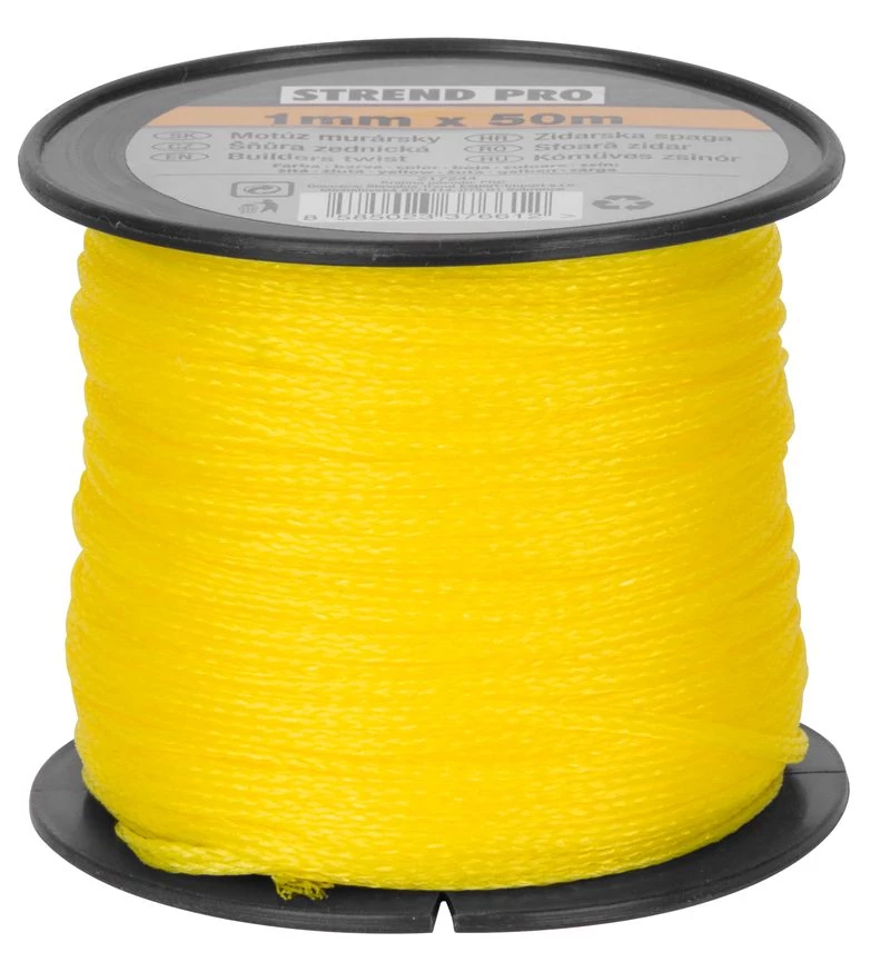 Zsinór Strend Pro, sárga, 1,7 mm, L-50 m, kőműves