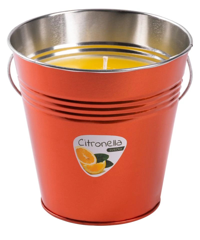 Gyertya Citronella CB163, rovarriasztó, vödörben, 610 g, 150x150 mm
