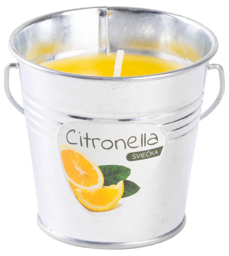 Gyertya Citronella CB143, rovarriasztó, vödörben, 80 g, 80x72 mm