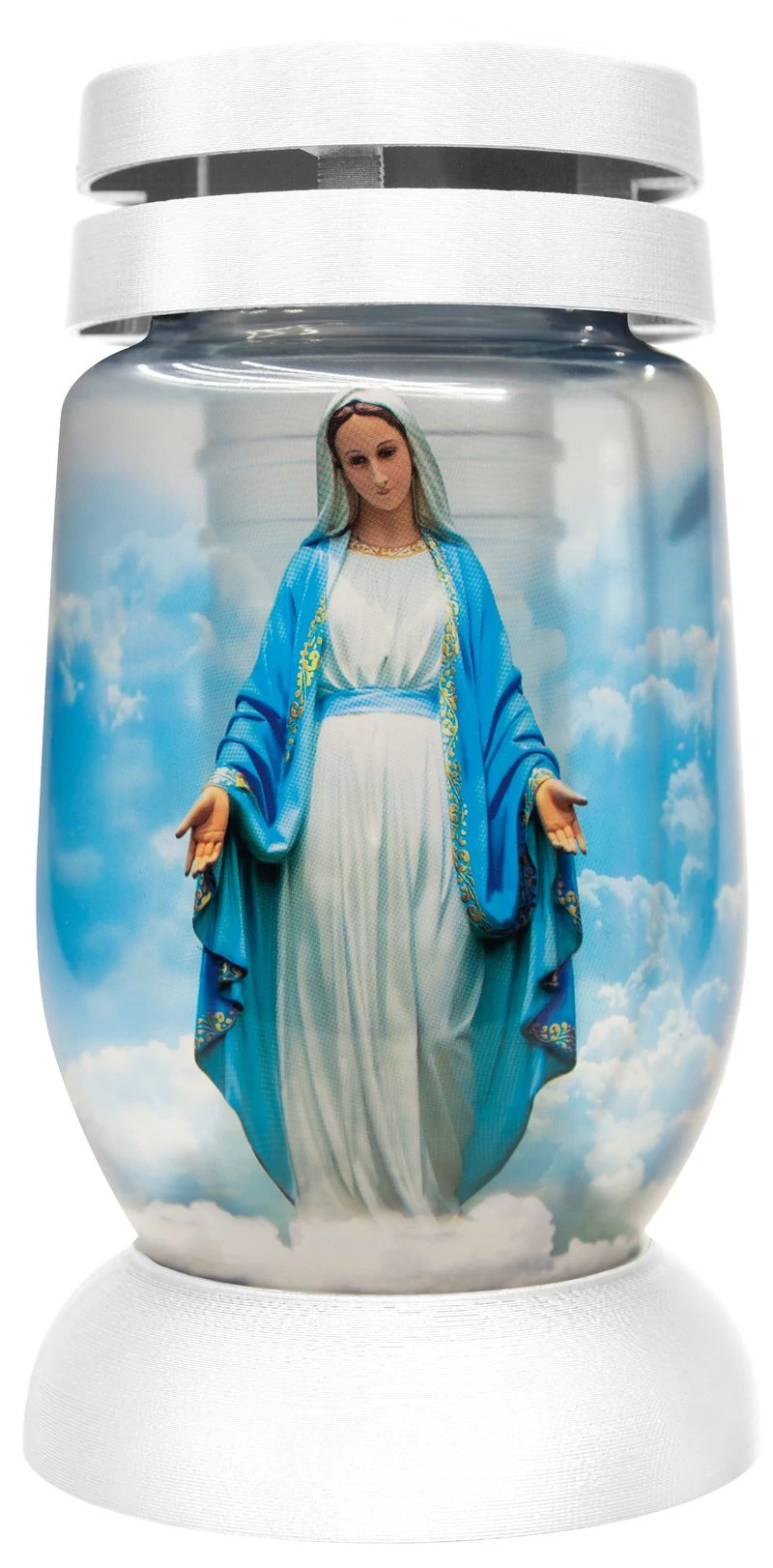 Sírmécses Bolsius S02 3D Mária, 22 cm, sírra, 36 órás töltettel0500000061991
