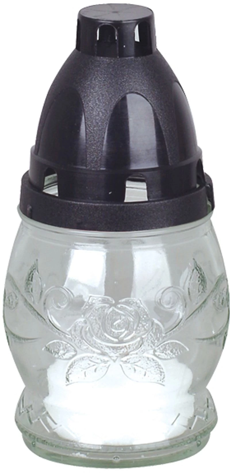 Mécses Grave, átlátszó üveg, 6-8 óra, 25 g, 13 cm, sírra