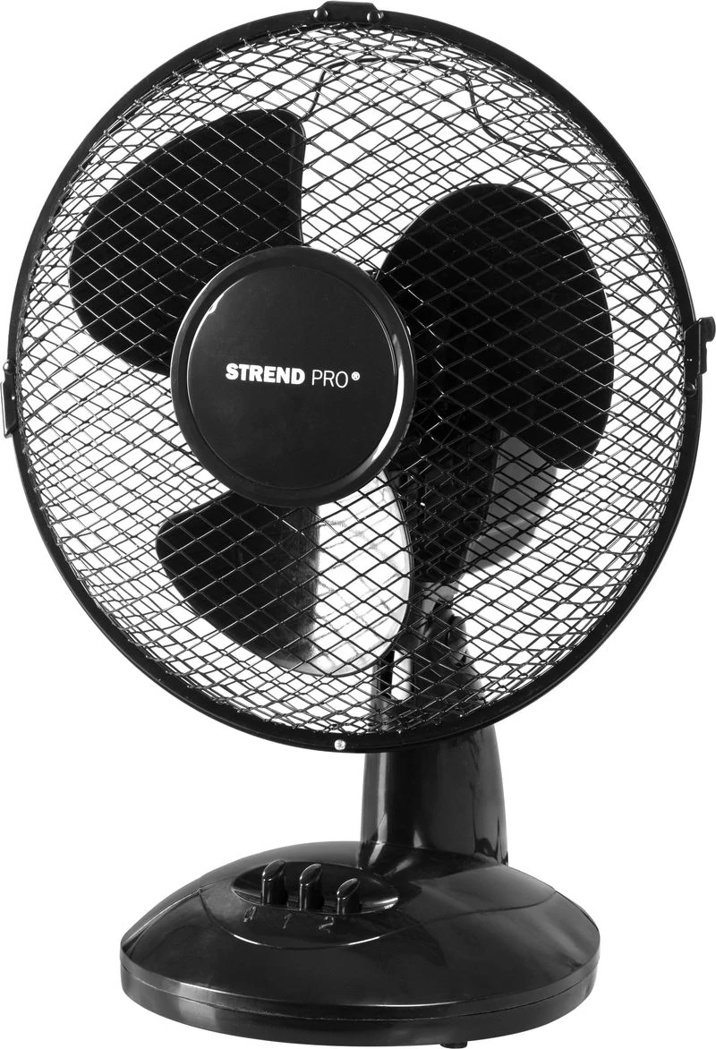 Ventilátor Strend Pro, asztali, fekete, 23 cm, 25 W