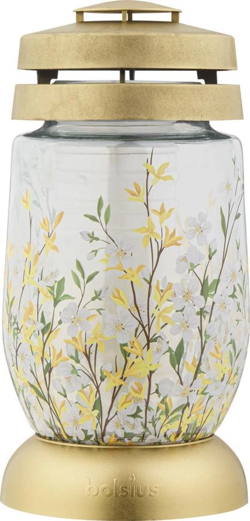 Mécses Bolsius 3S Forsythia, aranyeső, 22 cm, sírra, 36 órás töltettel