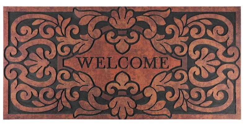 Lábtörlő MagicHome RBM 116, bejárati, Welcome, gumi, 120x58 cm