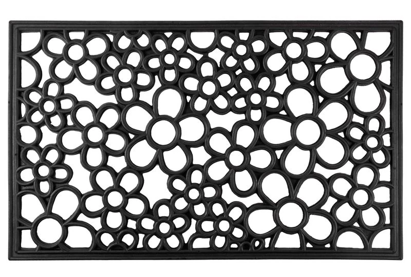 Lábtörlő MagicHome RBR 100, bejárati, Rét, 45x75 cm, gumi