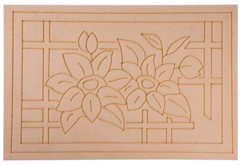 Lábtörlő MagicHome KHR002-03, bejárati, Bézs, 40x60 cm