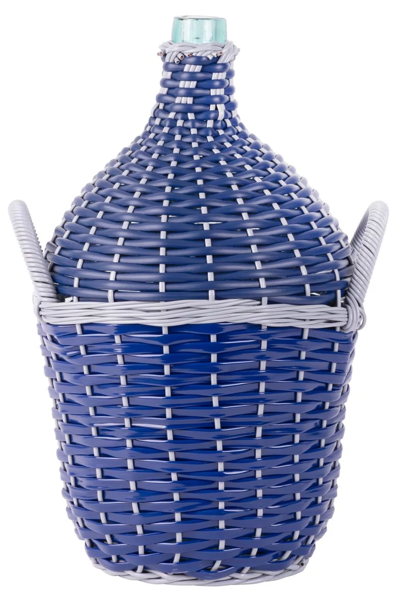 Demizson Strend Pro Cada Wilo, 15 liter, üveg, borhoz és pálinkához, fonott, vegyes színek