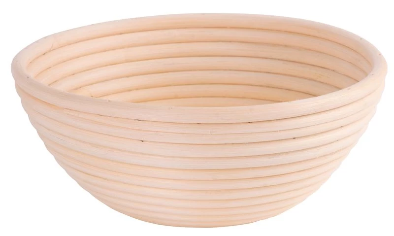 Rattan kelesztőkosár MagicHome, kenyér kelesztéséhez, kerek, max. 1200 g, 28x8 cm