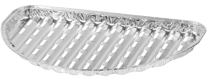 Tálka MagicHome, 33x19x2.0 cm, 4 db, félkör alakú, perforált, alumínium